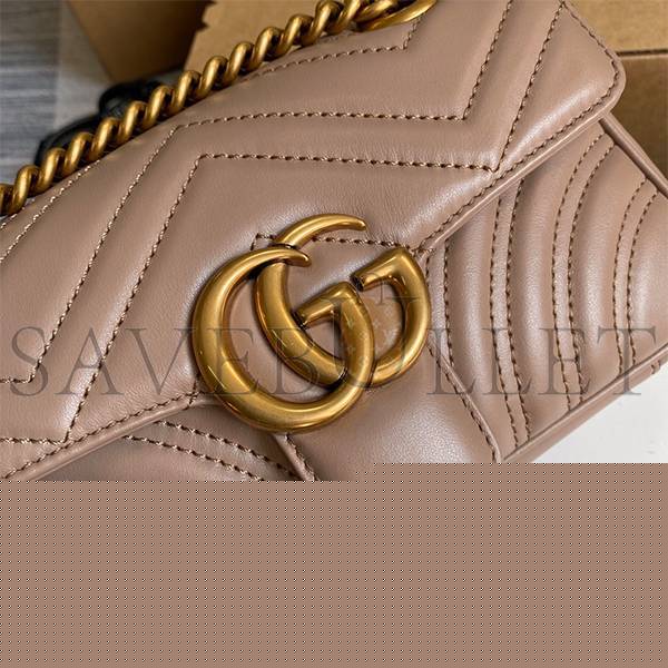 G*u*i marmont matelassÉ mini bag ‎446744 dtdit2 （23*14*6cm）
